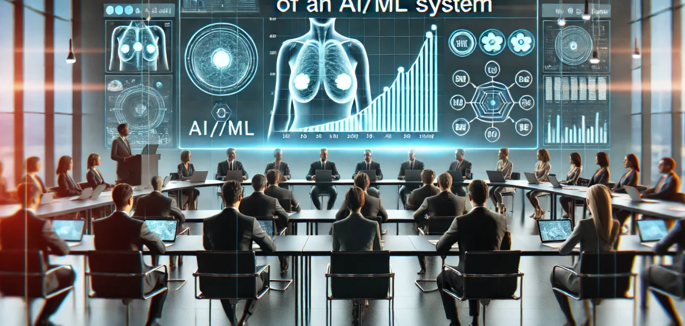 DALL·E 2024-07-29 17.01.04 - A professional conference setting with a digital presentation. The background shows a large screen with a graph indicating high accuracy and sensitivi DALL·E 2024-07-29 17.01.04 - A professional conference setting with a digital presentation. The background shows a large screen with a graph indicating high accuracy and sensitivi